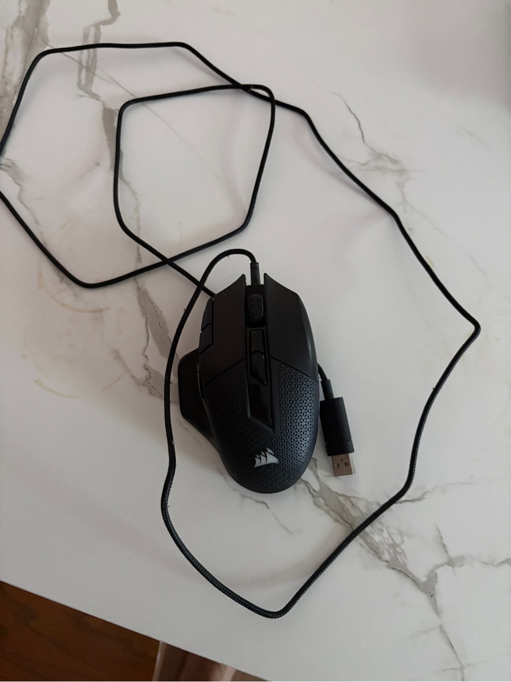 Corsair Black Wired Gaming Mouse with Braided Cable